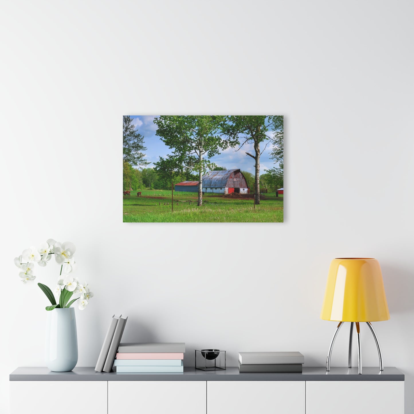 U R There Photography Shepard Road Hillman Red Rustic Farmhouse Acrylic Wall Print