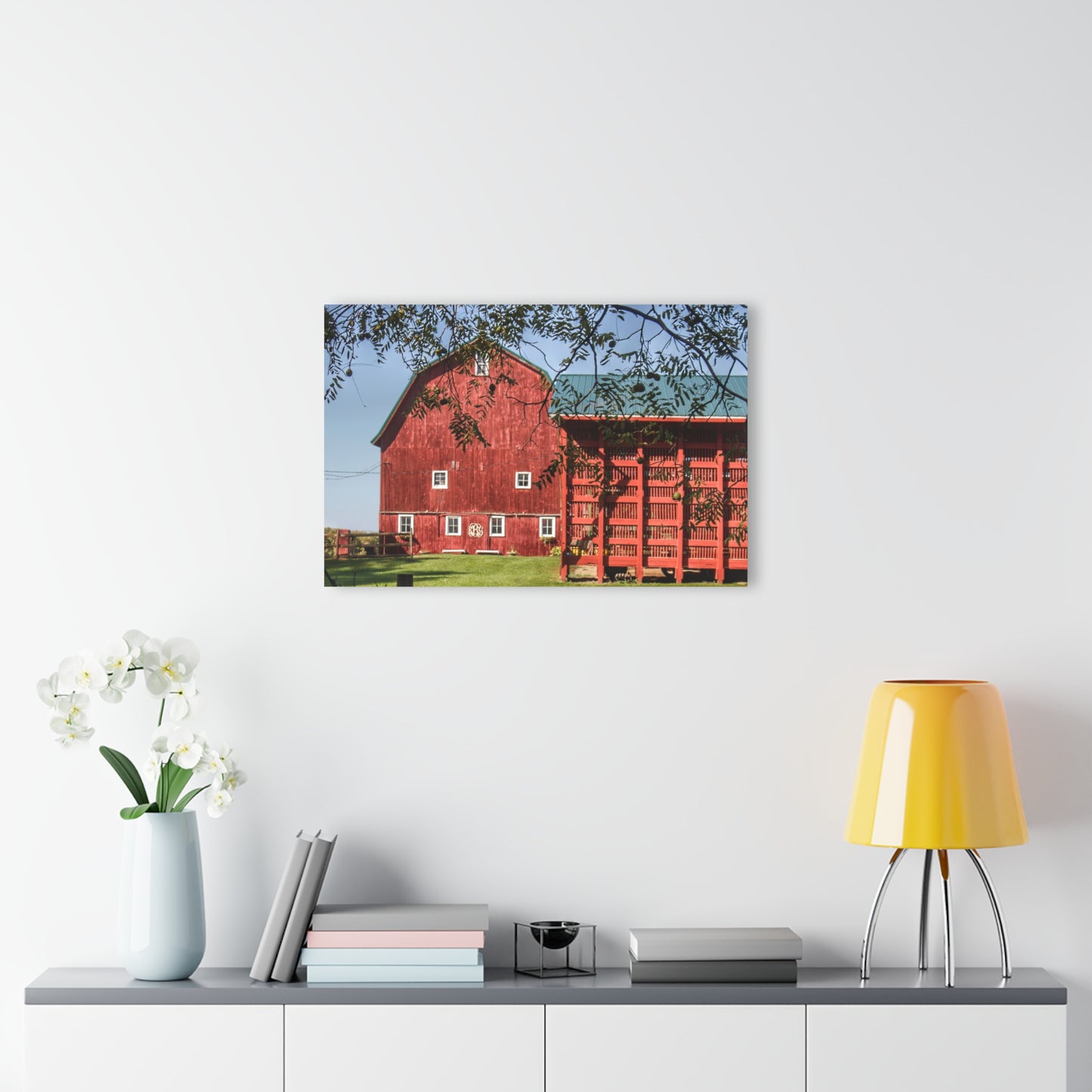 U R There Photography Gardner Road Red I Rustic Farmhouse Acrylic Wall Print 14″ x 11″ (Horizontal) 0.25''