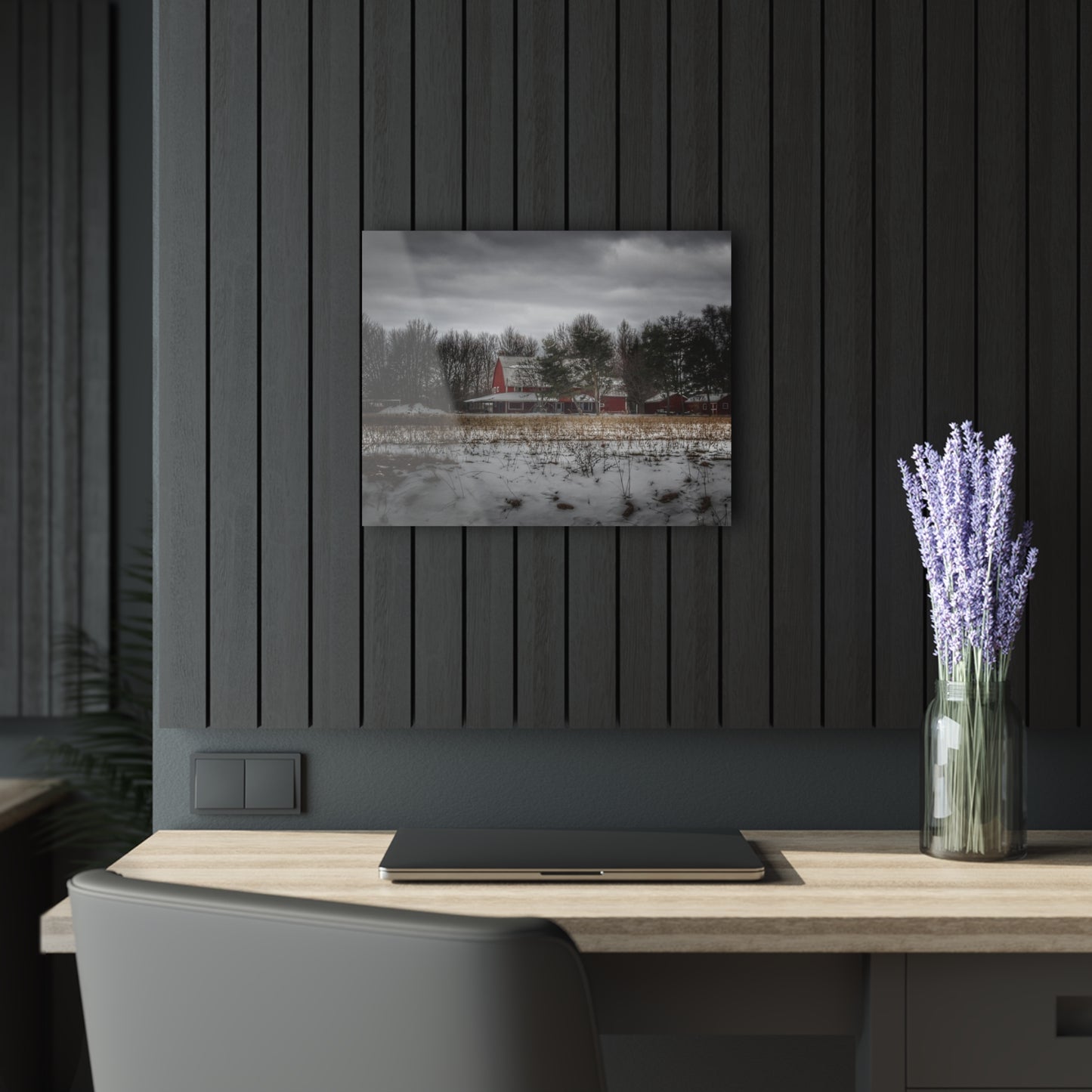 U R There Photography Across the Field in Thornville Rustic Farmhouse Acrylic Wall Print