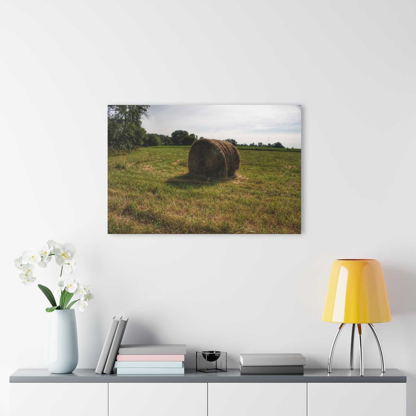 U R There Photography Summer Haybales II Rustic Farmhouse Acrylic Wall Print