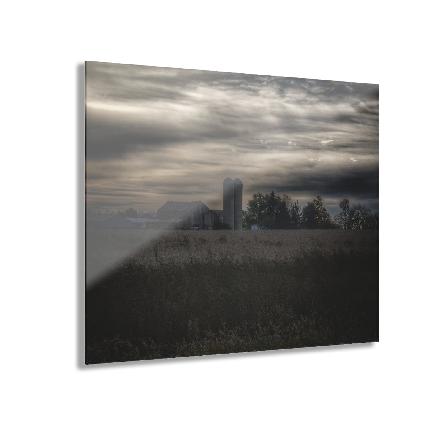 U R There Photography Across the Field on Brown City Road Rustic Farmhouse Acrylic Wall Print