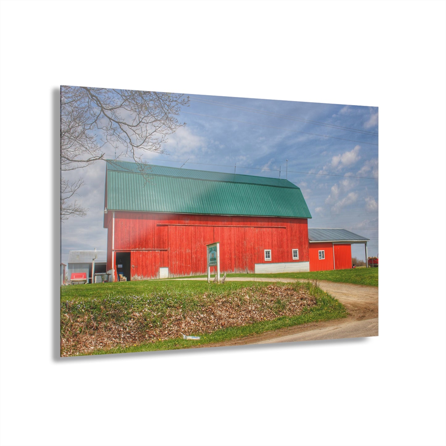 U R There Photography Coldwater Road Red II Rustic Farmhouse Acrylic Wall Print