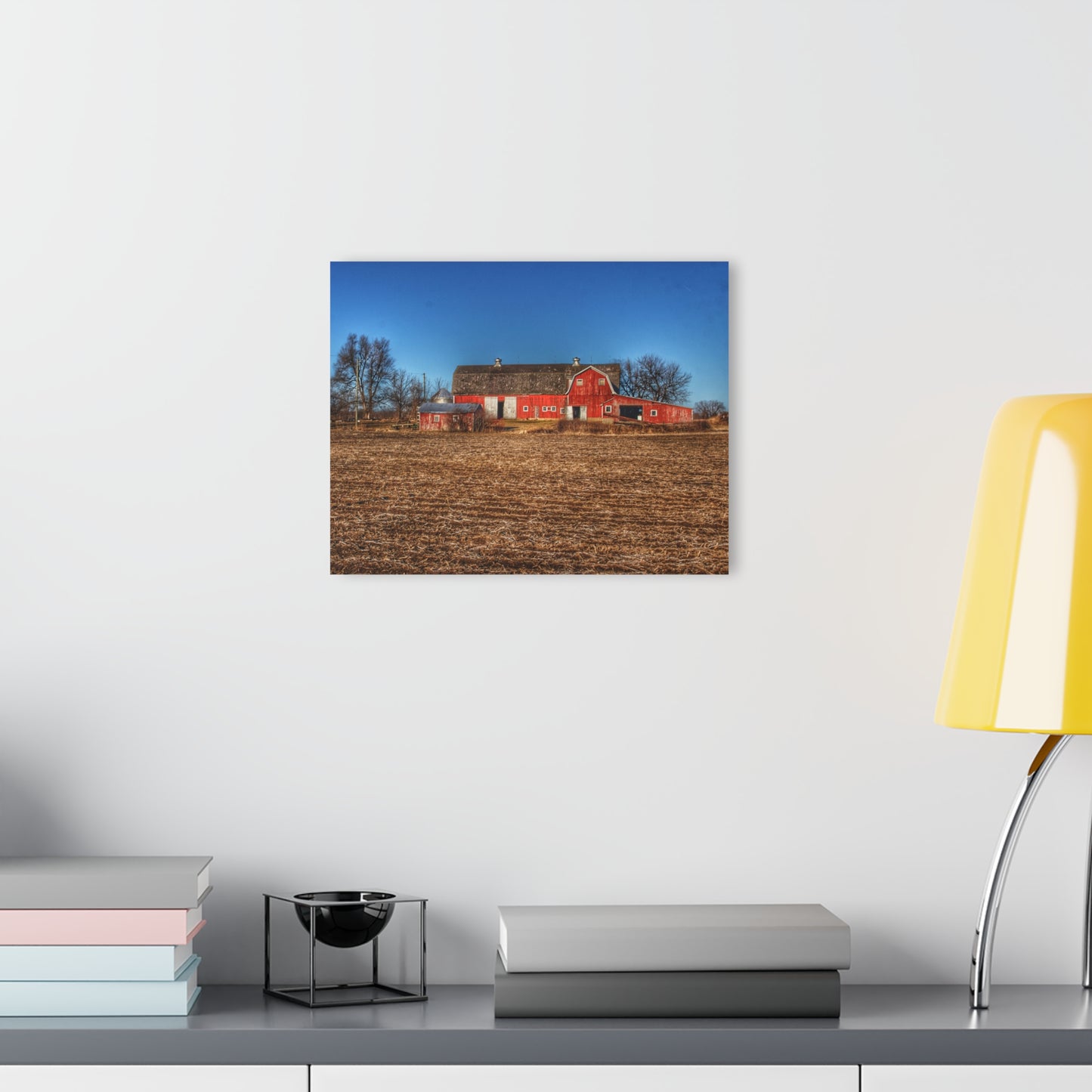 U R There Photography Rochester Road Red II Rustic Farmhouse Acrylic Wall Print