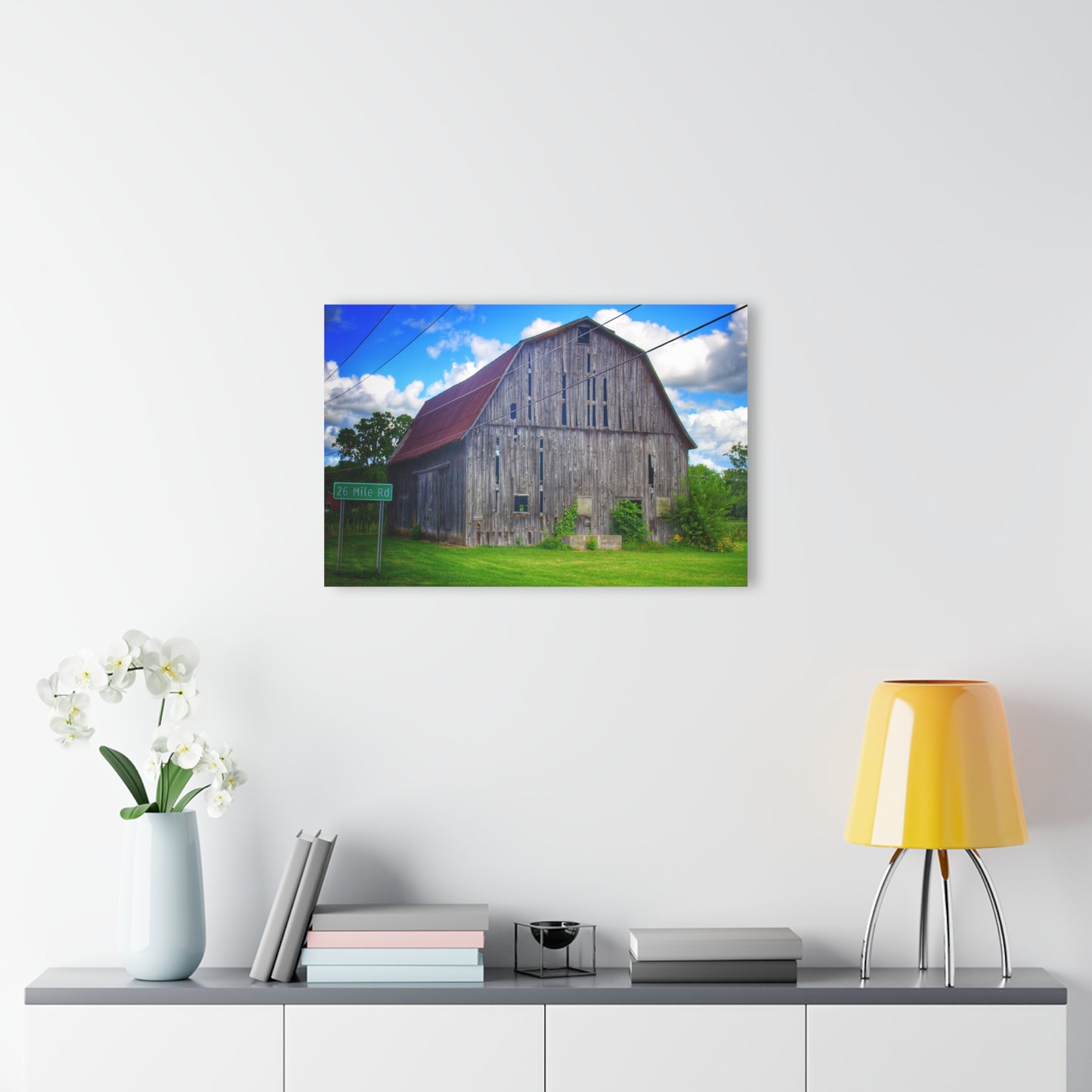 U R There Photography Schoenherr Road Grey II Rustic Farmhouse Acrylic Wall Print