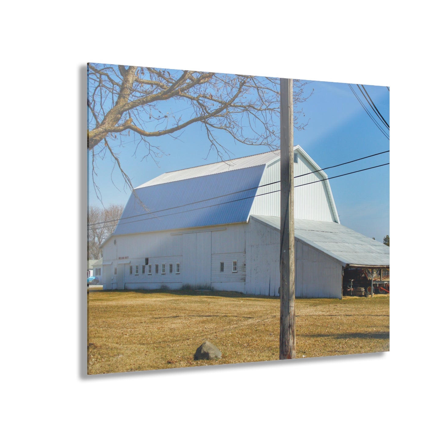 U R There Photography Wolcott White Rustic Farmhouse Acrylic Wall Print