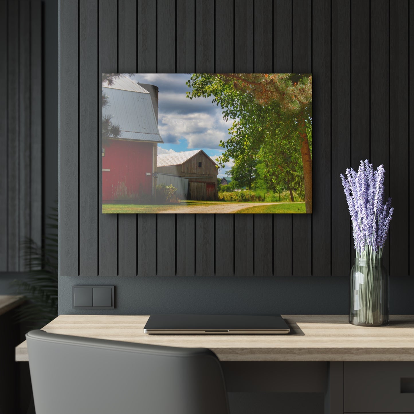 U R There Photography Hough Barn View Rustic Farmhouse Acrylic Wall Print