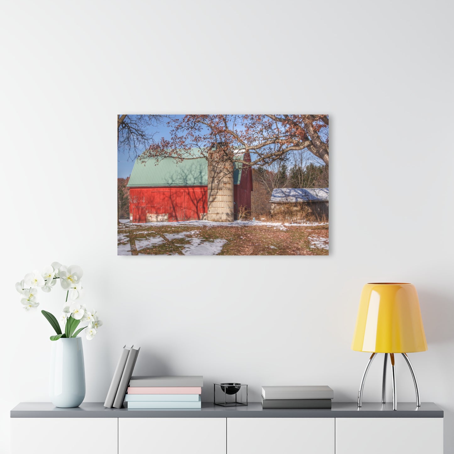 U R There Photography Webster Road Red II Rustic Farmhouse Acrylic Wall Print