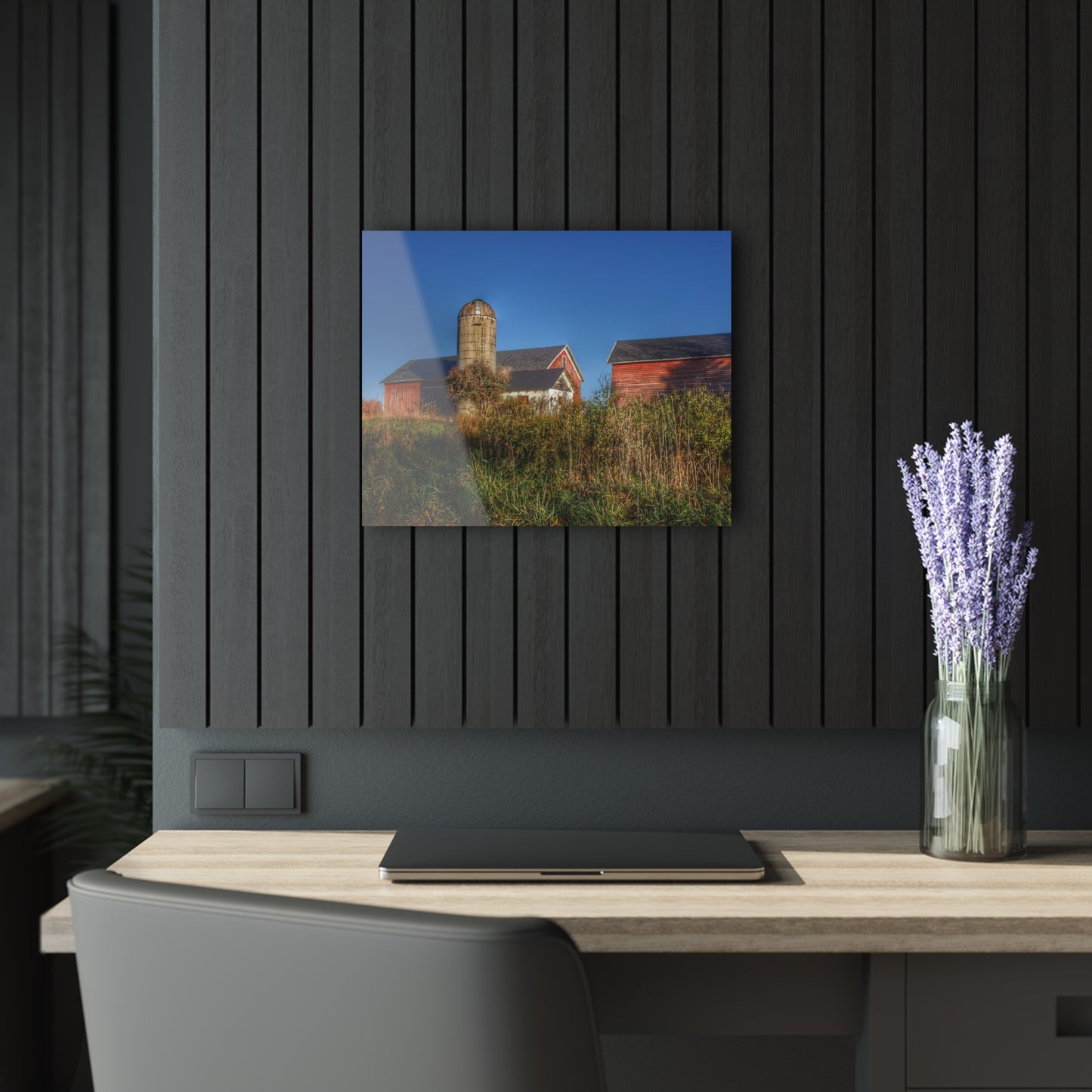 U R There Photography Clarkston Road Red II Rustic Farmhouse Acrylic Wall Print