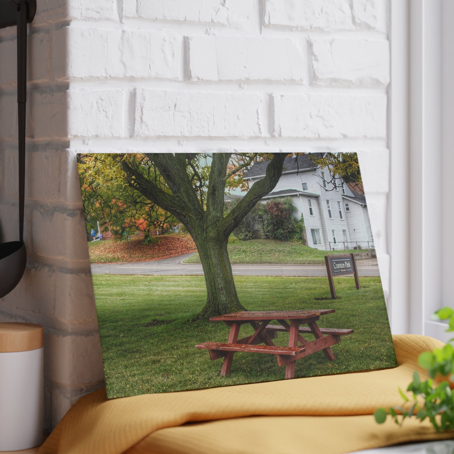 U R There Photography Picnic in the Park Rustic Farmhouse Tempered-Glass Cutting Board