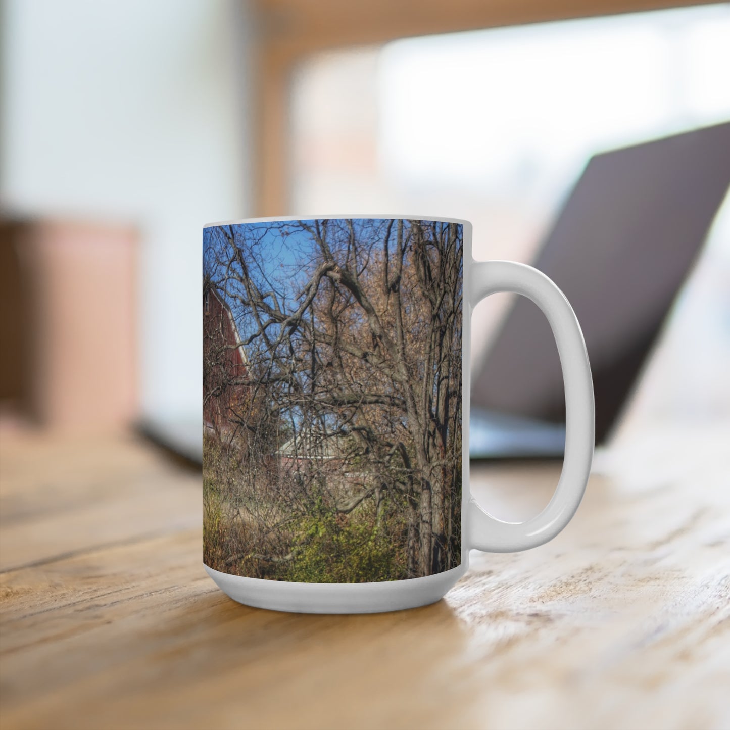 Rustic Farmhouse Coffee Mug featuring Hadley Red I
