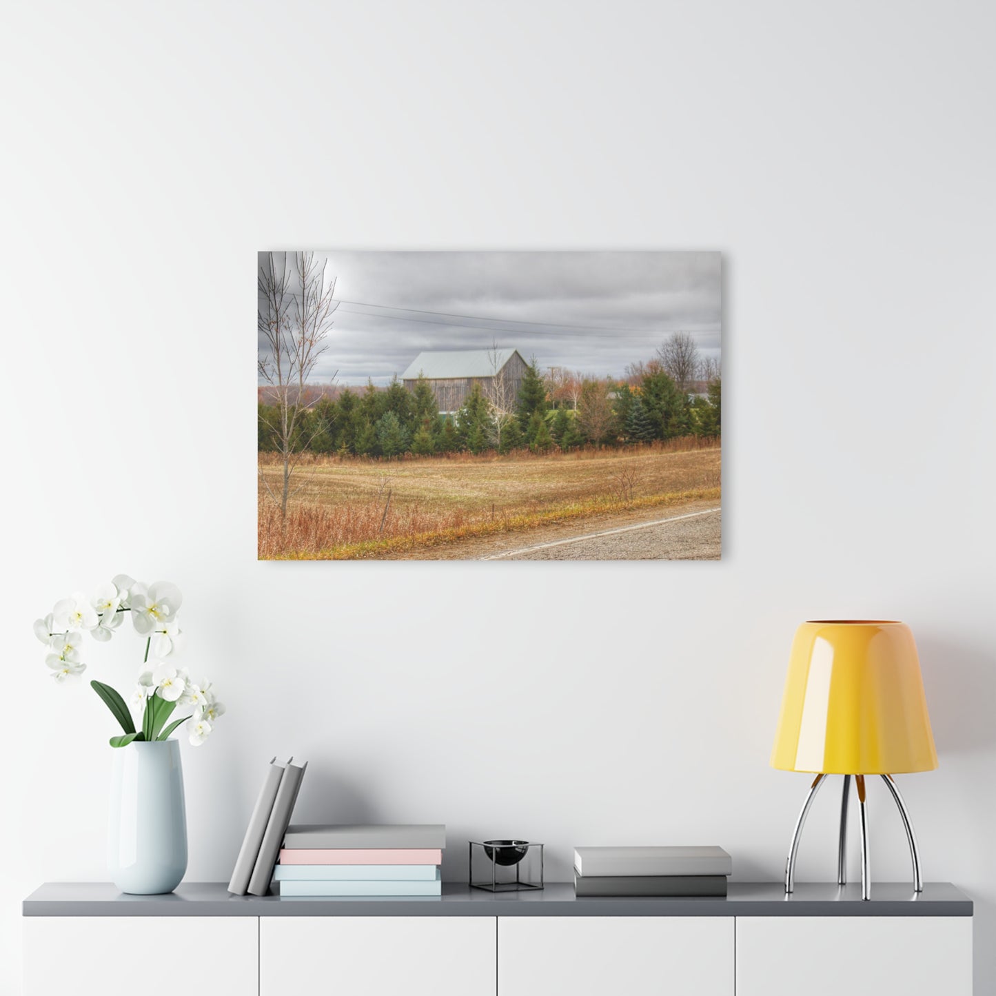 U R There Photography Burnside Grey Rustic Farmhouse Acrylic Wall Print