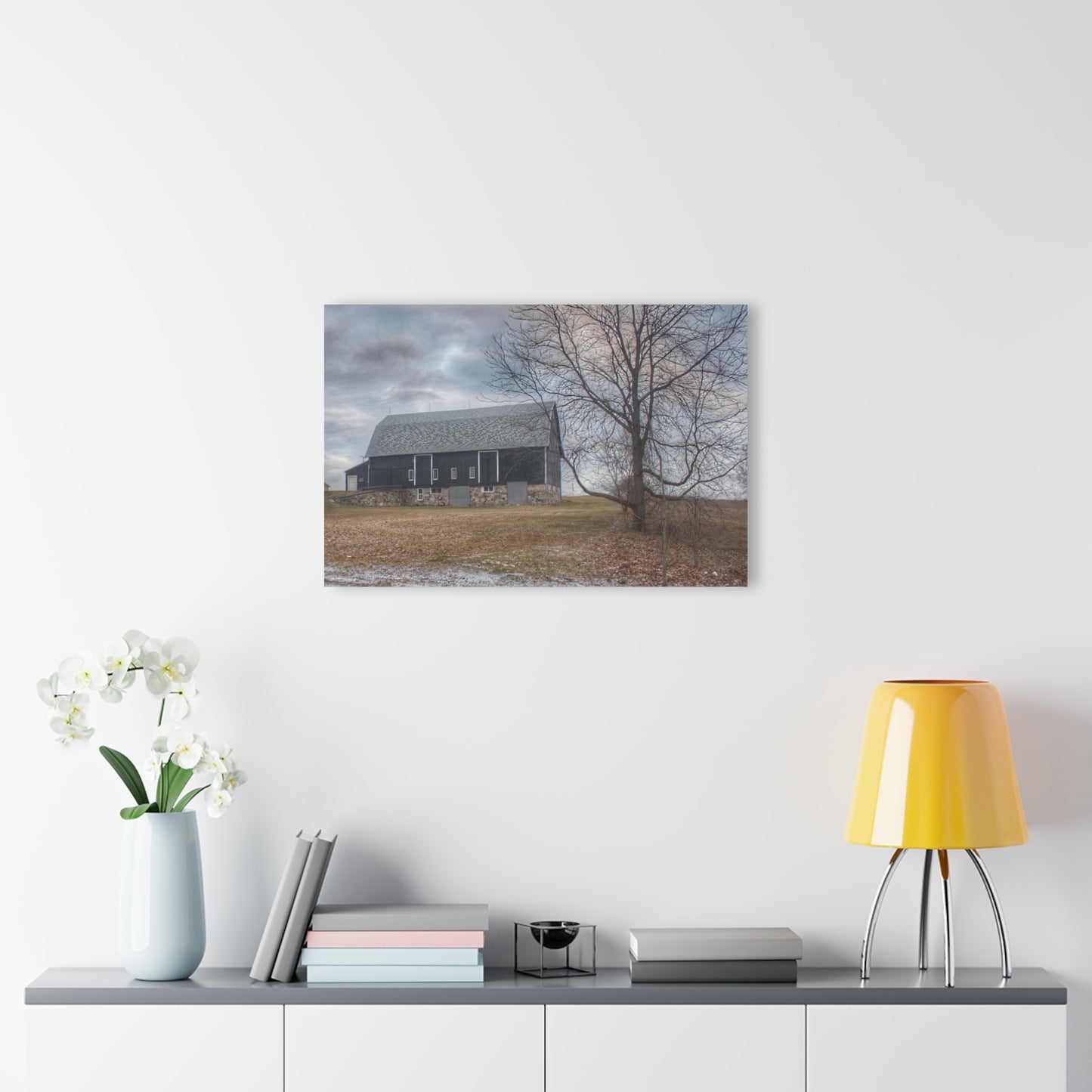 U R There Photography Attica Road Black Rustic Farmhouse Acrylic Wall Print