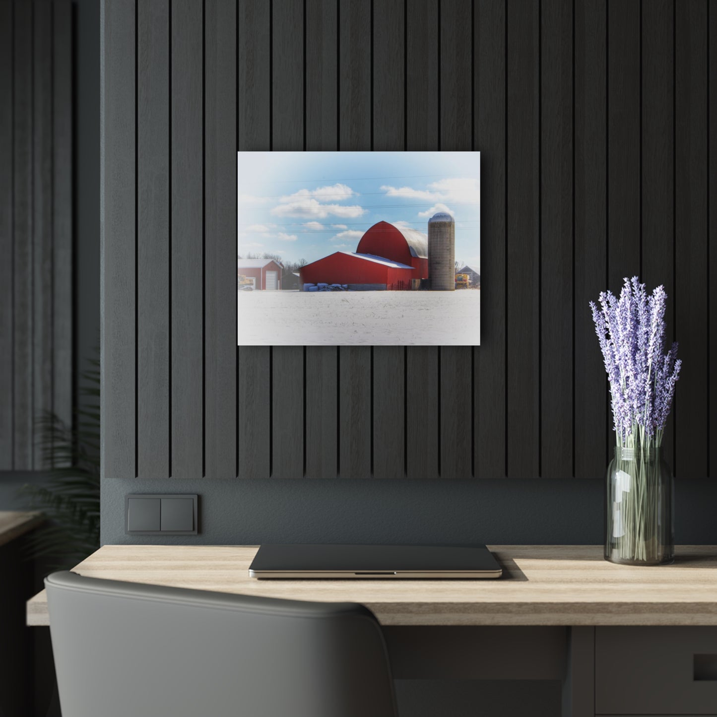 U R There Photography Barnes Road Reds Rustic Farmhouse Acrylic Wall Print