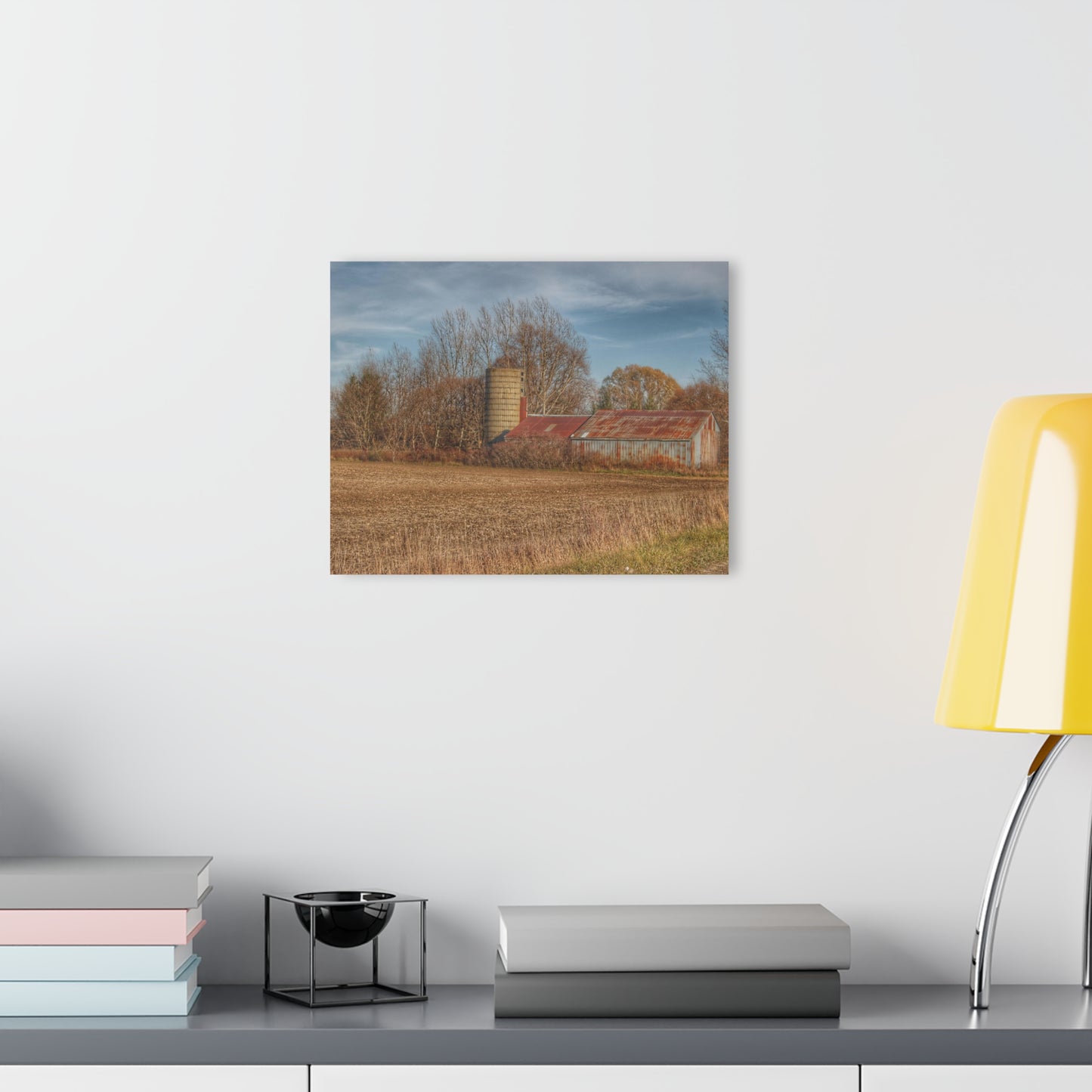 U R There Photography Brief Road Blue Rustic Farmhouse Acrylic Wall Print