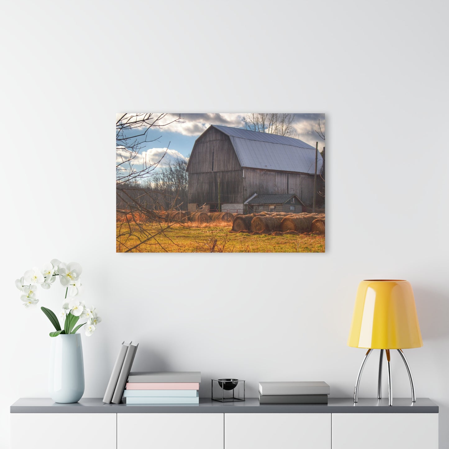 U R There Photography Sandusky Grey Haybarn Rustic Farmhouse Acrylic Wall Print