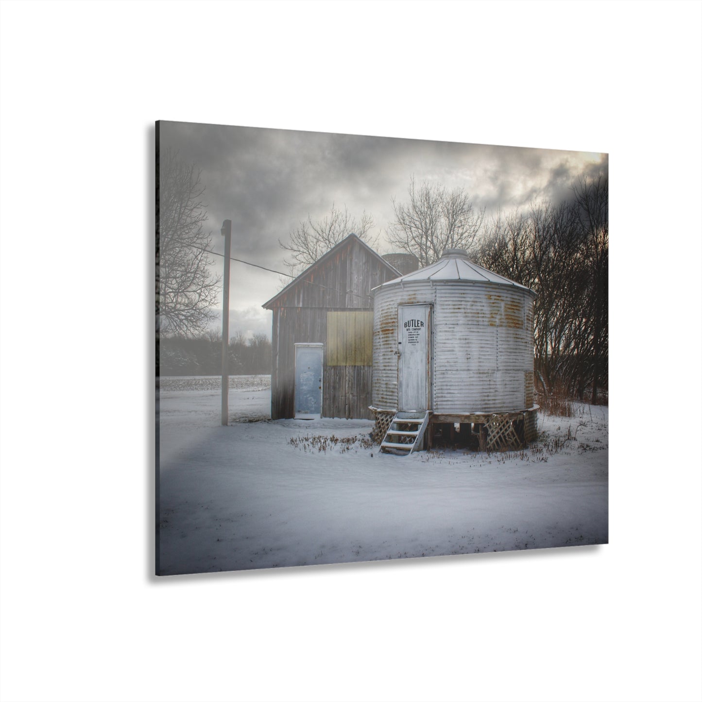 U R There Photography Vassar Silo and Shack Rustic Farmhouse Acrylic Wall Print