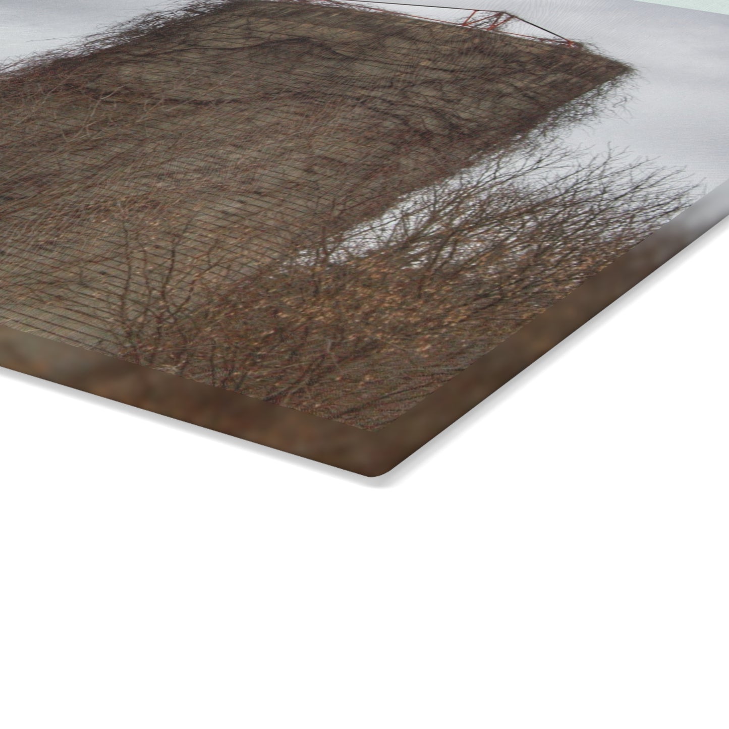 U R There Photography West Barnes Lake Silo Rustic Farmhouse Tempered-Glass Cutting Board