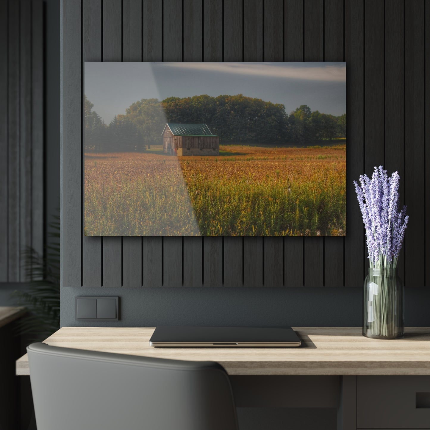 U R There Photography Snover Grey I Rustic Farmhouse Acrylic Wall Print