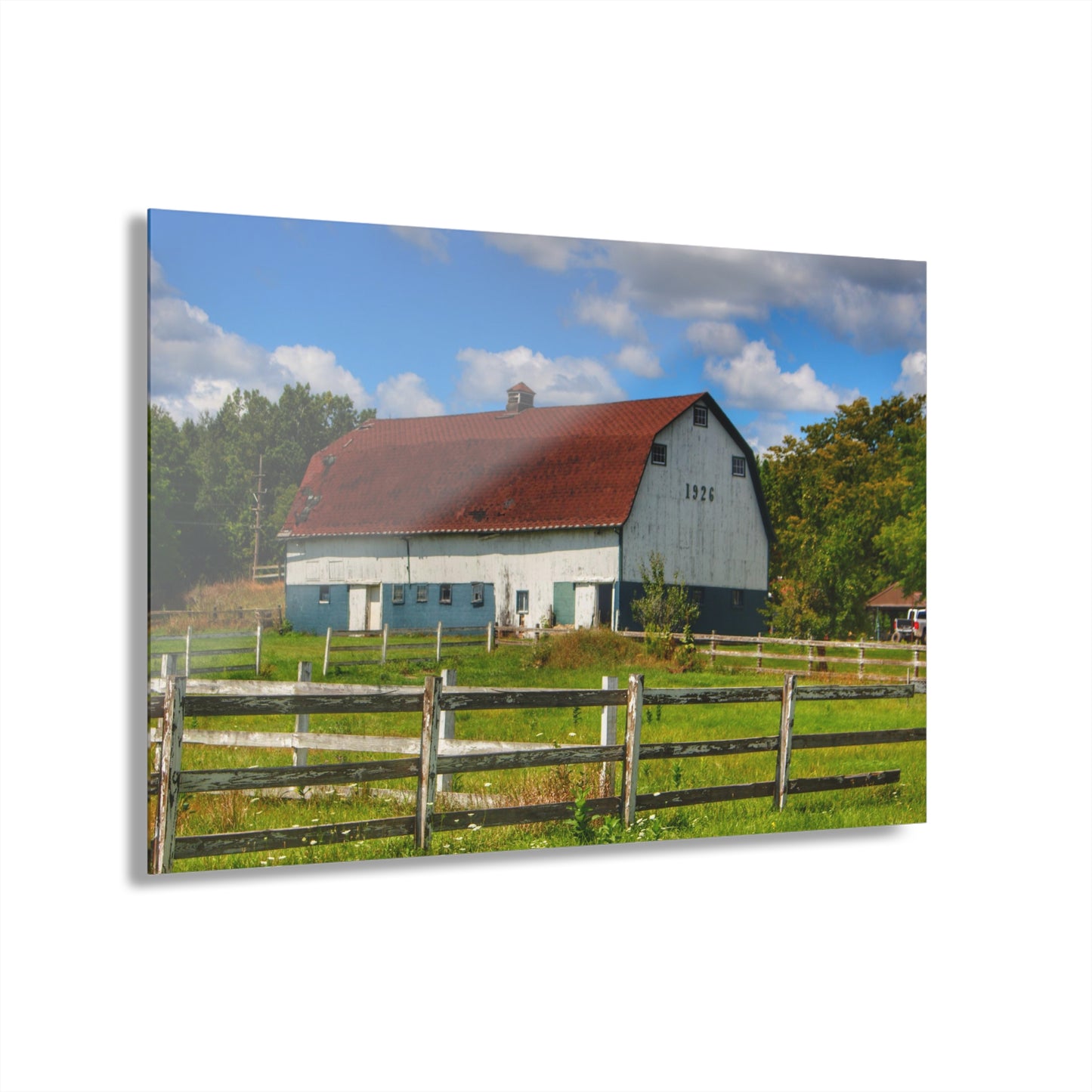 U R There Photography Beyond the Fence on Clark Road Rustic Farmhouse Acrylic Wall Print