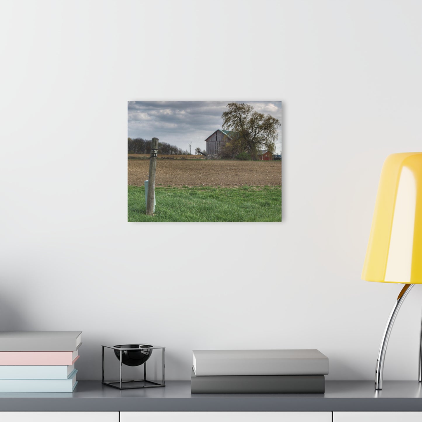 U R There Photography Cedar Creek Road Grey Rustic Farmhouse Acrylic Wall Print