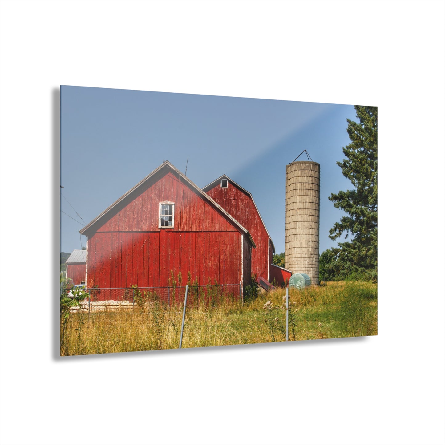 U R There Photography Shoemaker Reds Rustic Farmhouse Acrylic Wall Print