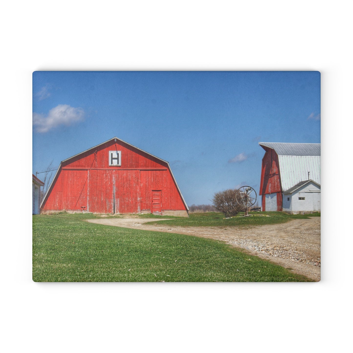 U R There Photography Shay Lakee Duo Rustic Farmhouse Tempered-Glass Cutting Board