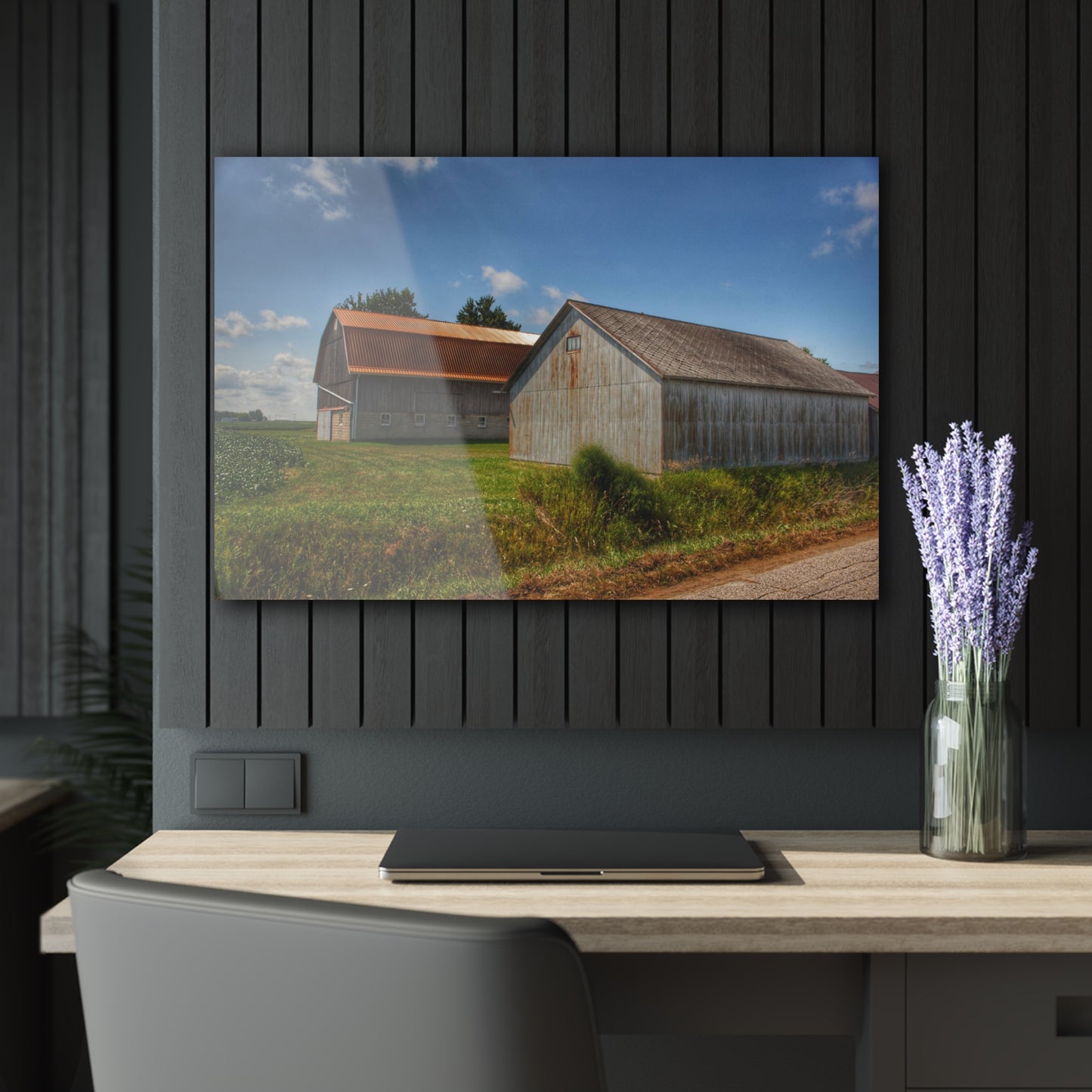 U R There Photography Copper Greys Rustic Farmhouse Acrylic Wall Print