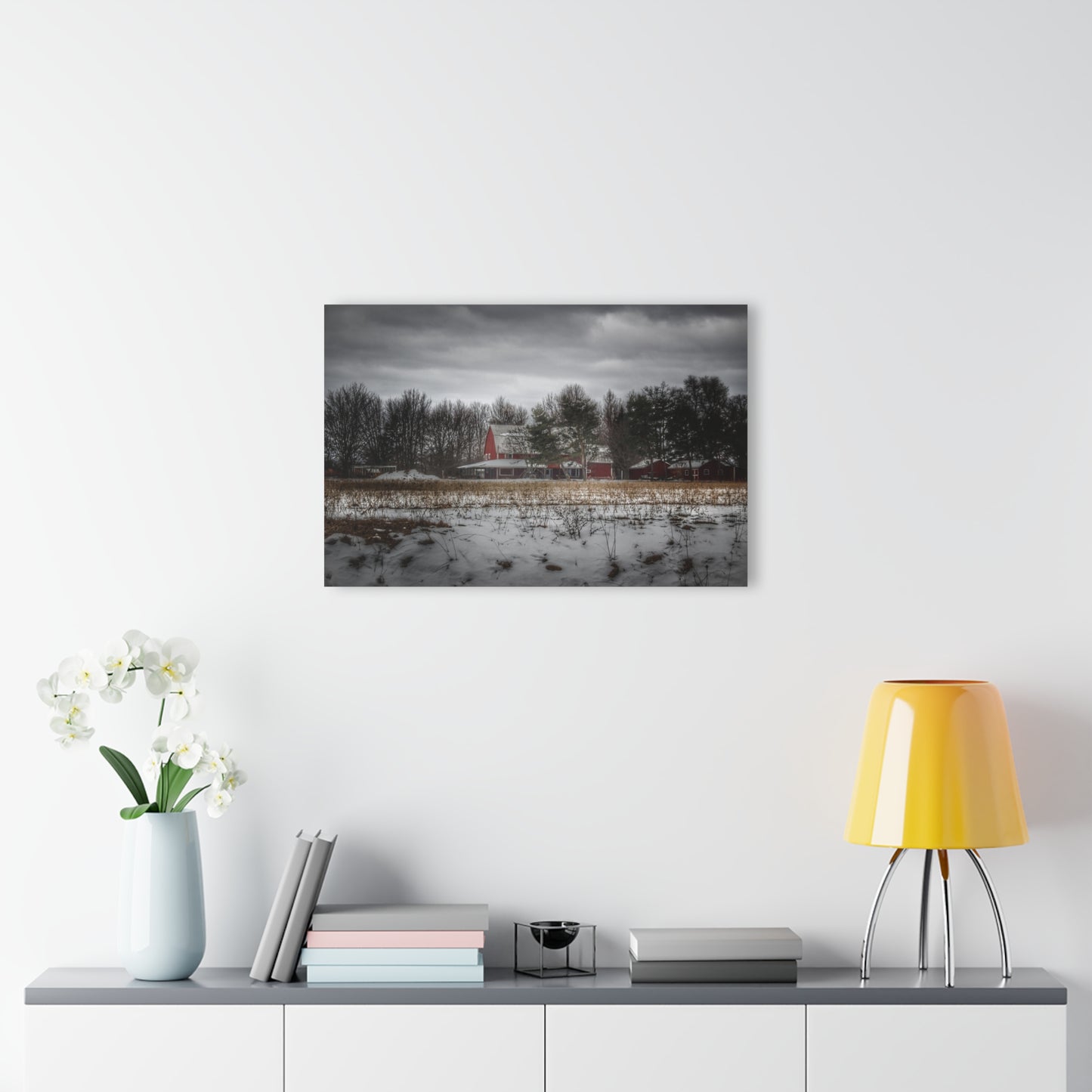 Rustic Farmhouse Wall Print Featuring Across the Field in Thornville