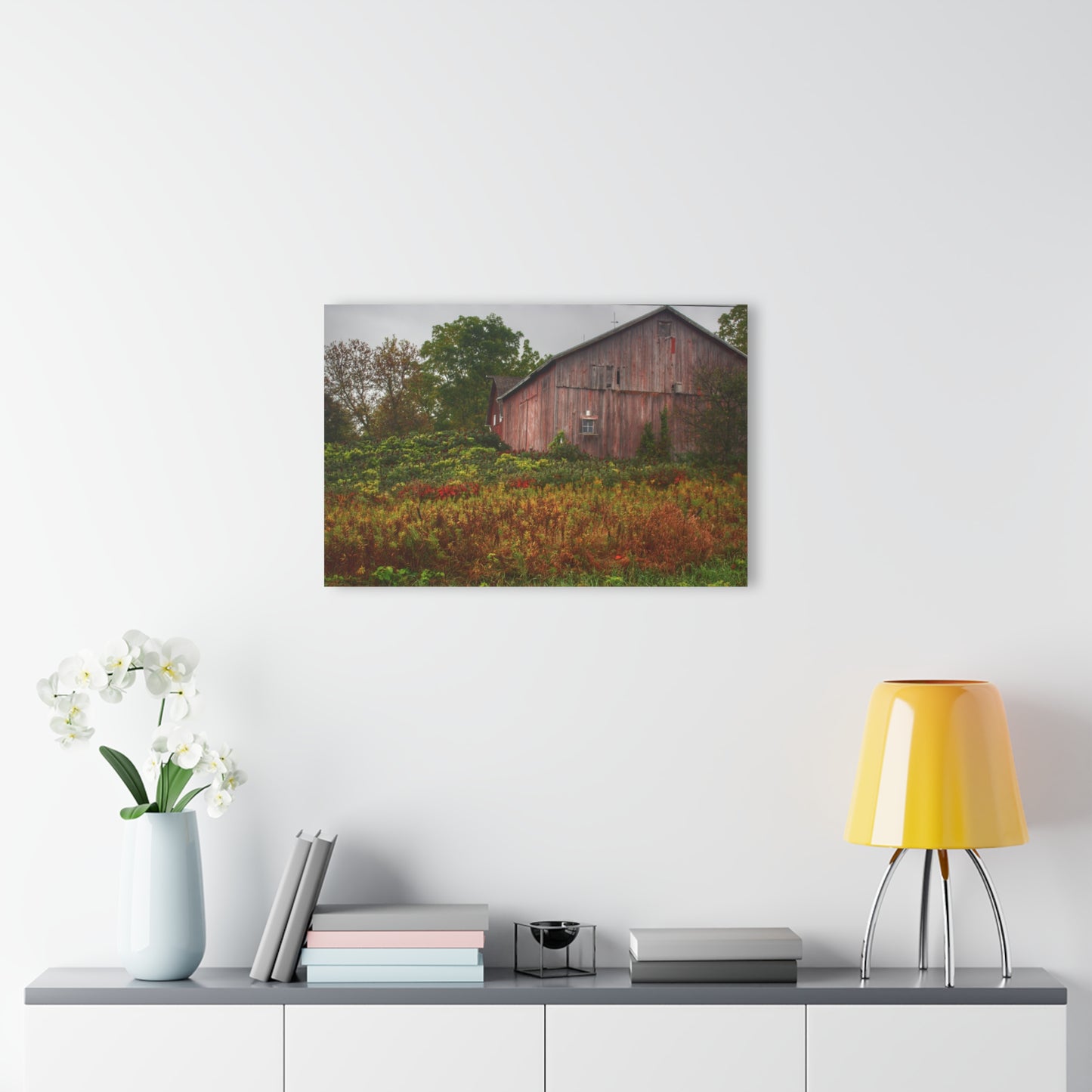 U R There Photography Washburn Roadside Reds Rustic Farmhouse Acrylic Wall Print