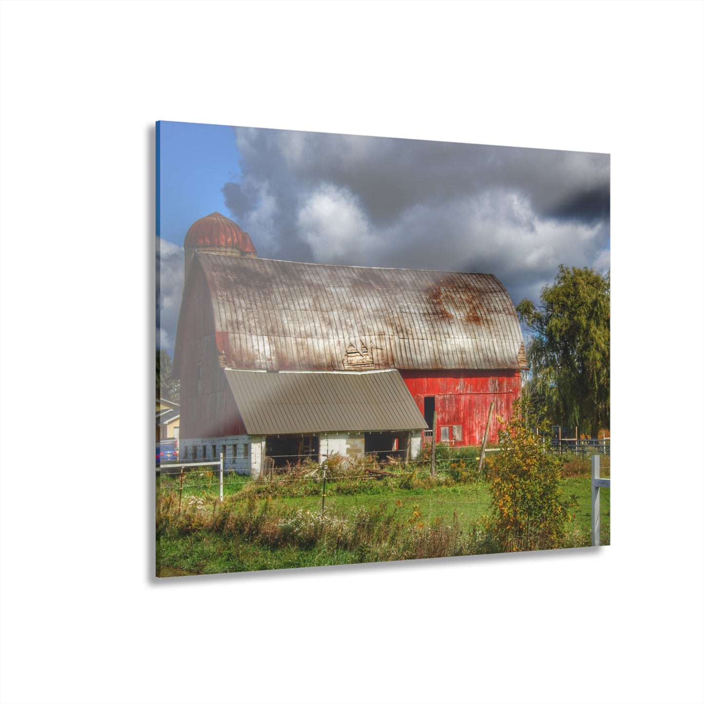 U R There Photography Washburn Rusted Red Rustic Farmhouse Acrylic Wall Print