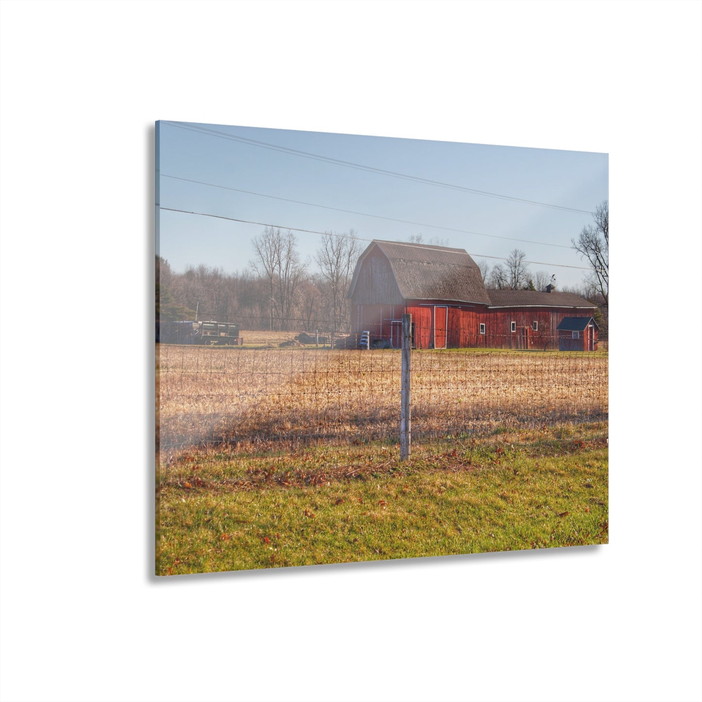 U R There Photography Pratt Road Little Red Rustic Farmhouse Acrylic Wall Print
