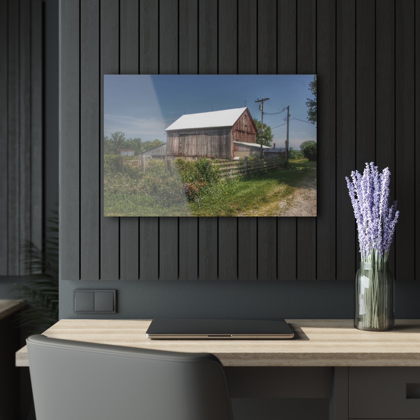 U R There Photography Castle Road Cow Barn I Rustic Farmhouse Acrylic Wall Print