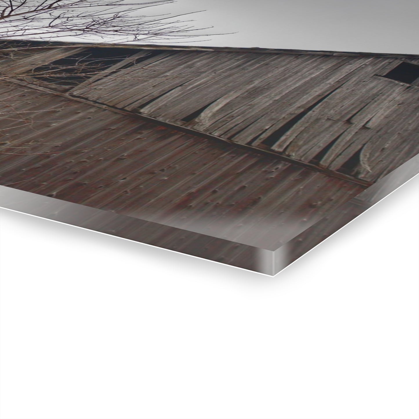 U R There Photography Brandon Hill Grey Rustic Farmhouse Acrylic Wall Print
