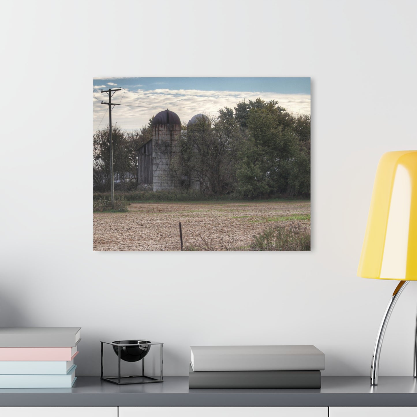 U R There Photography Burnside Road Grey I Rustic Farmhouse Acrylic Wall Print