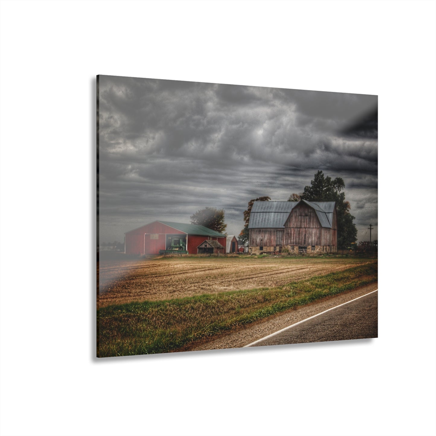 U R There Photography Snover Road Red II Rustic Farmhouse Acrylic Wall Print