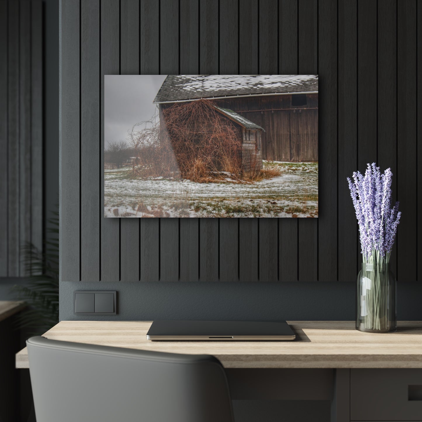 U R There Photography Wilder Road Little Grey Rustic Farmhouse Acrylic Wall Print