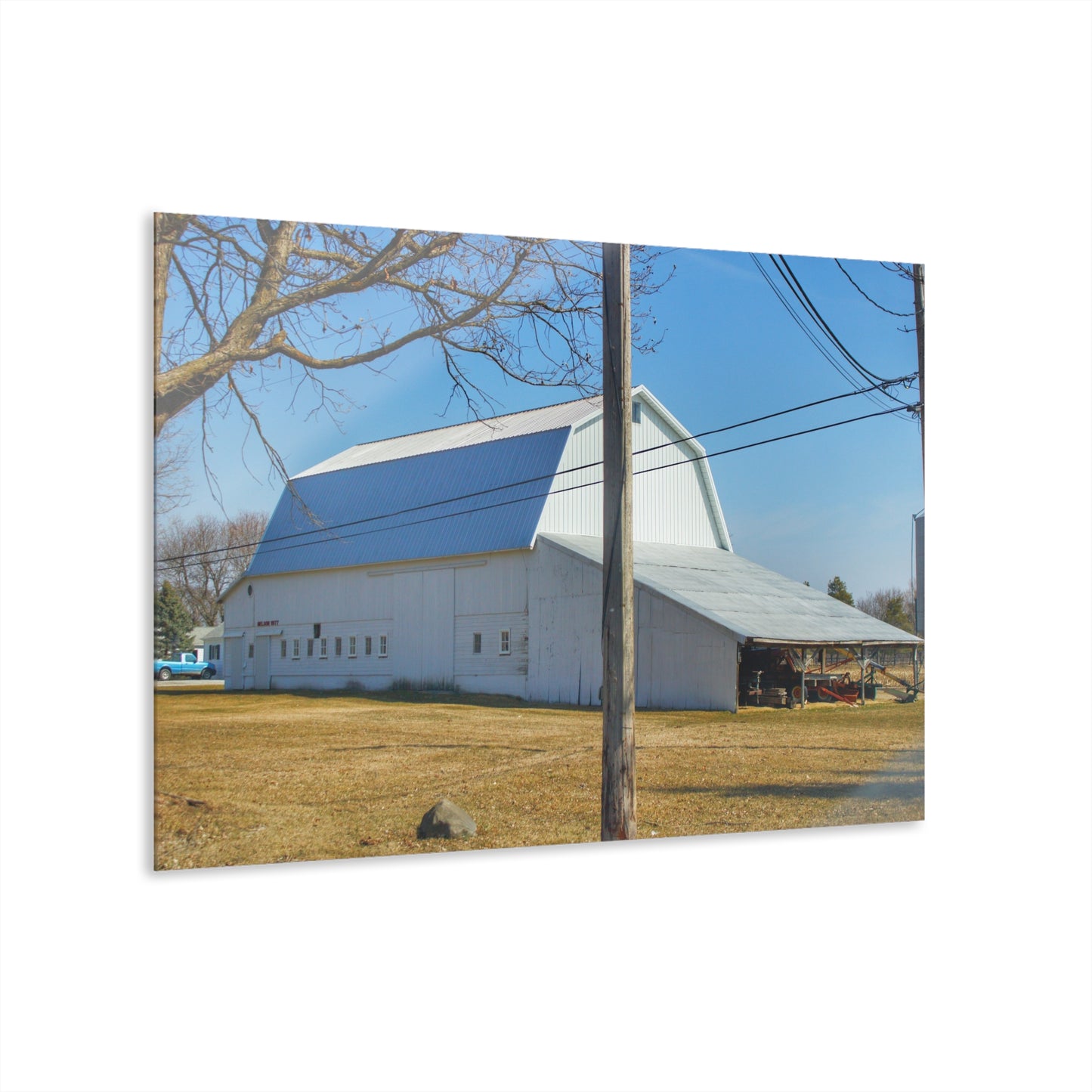 U R There Photography Wolcott White Rustic Farmhouse Acrylic Wall Print
