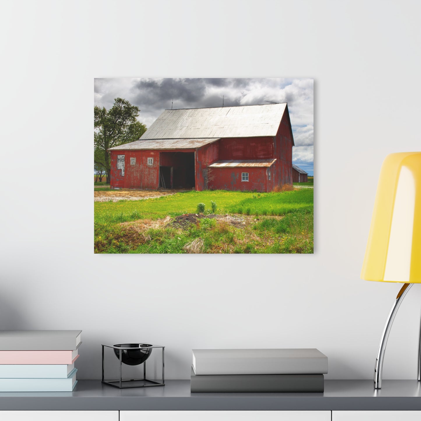 U R There Photography Rescue Road Reds Rustic Farmhouse Acrylic Wall Print