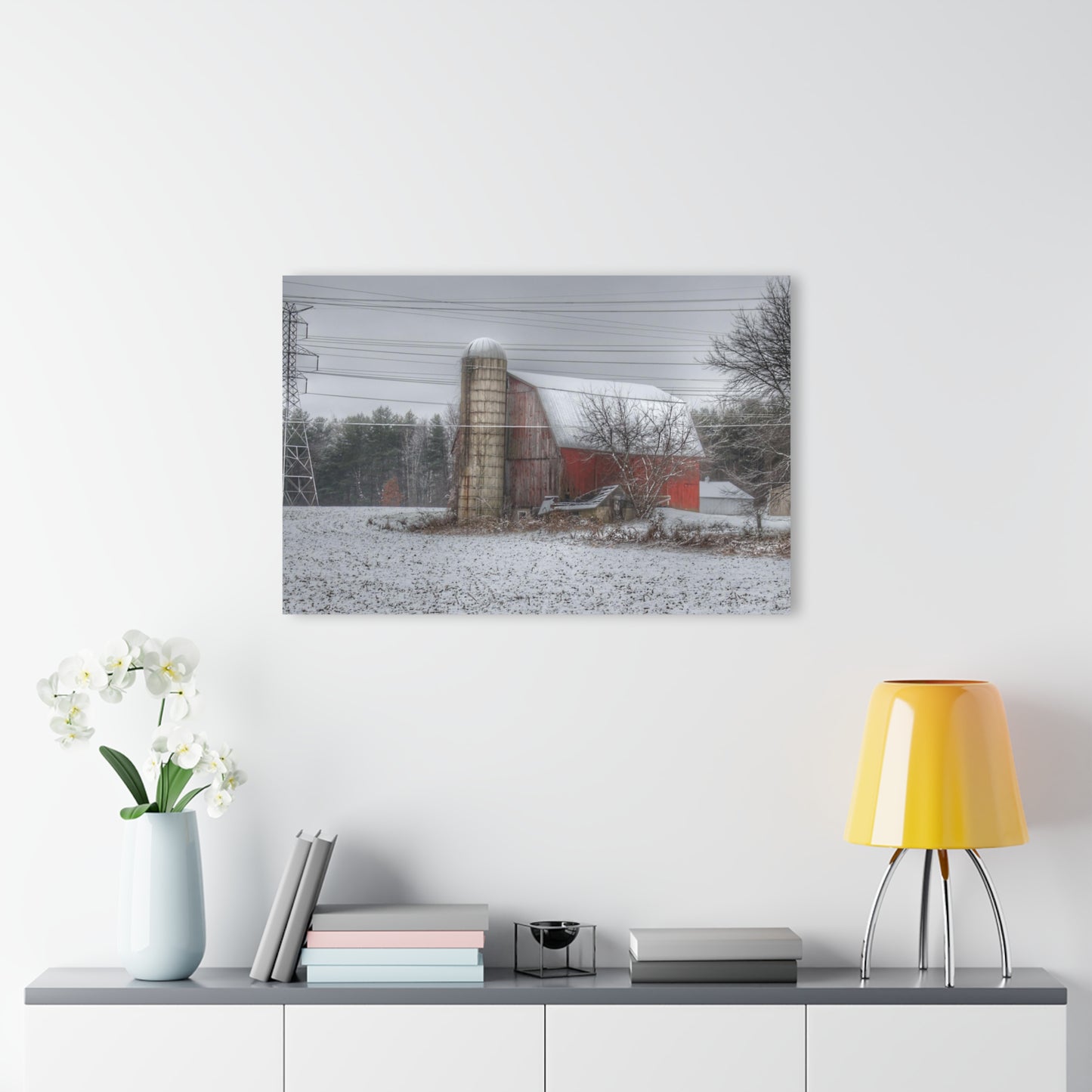 U R There Photography Arbela Road Red Rustic Farmhouse Acrylic Wall Print