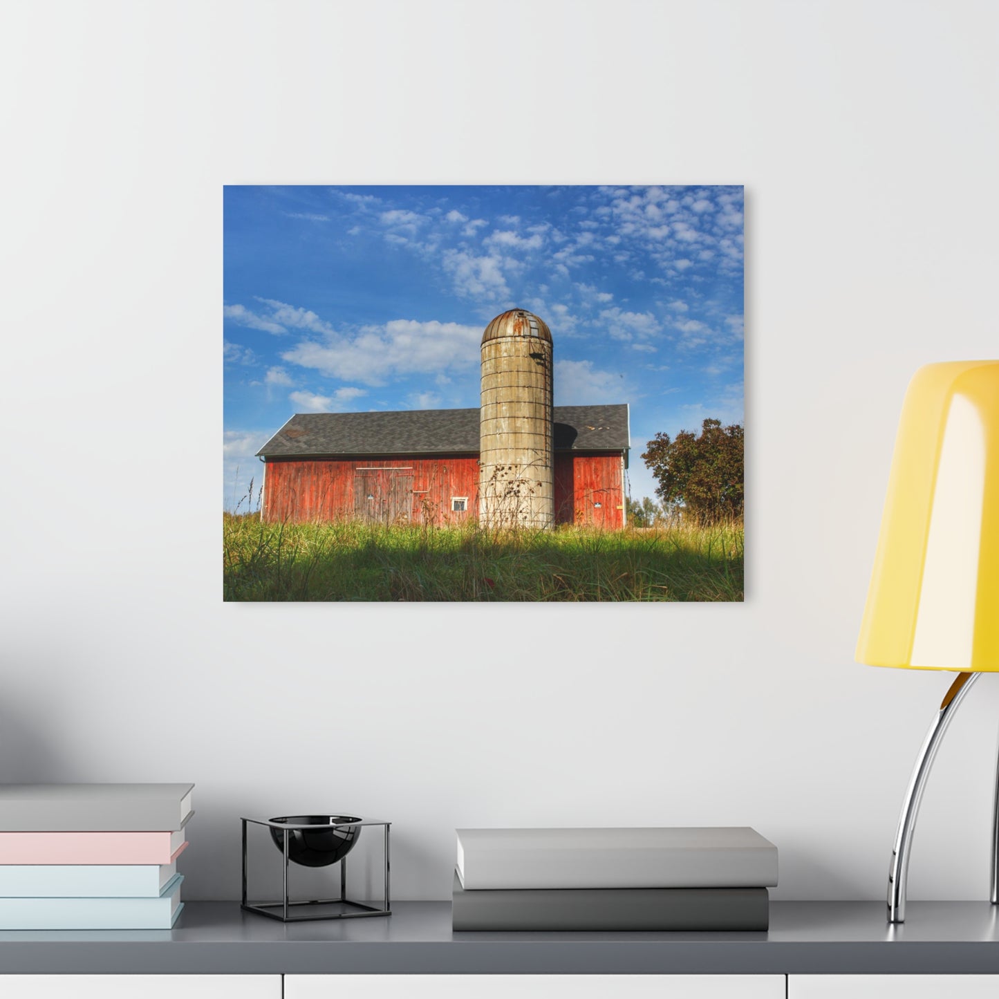 U R There Photography Clarkston Road Red I Rustic Farmhouse Acrylic Wall Print