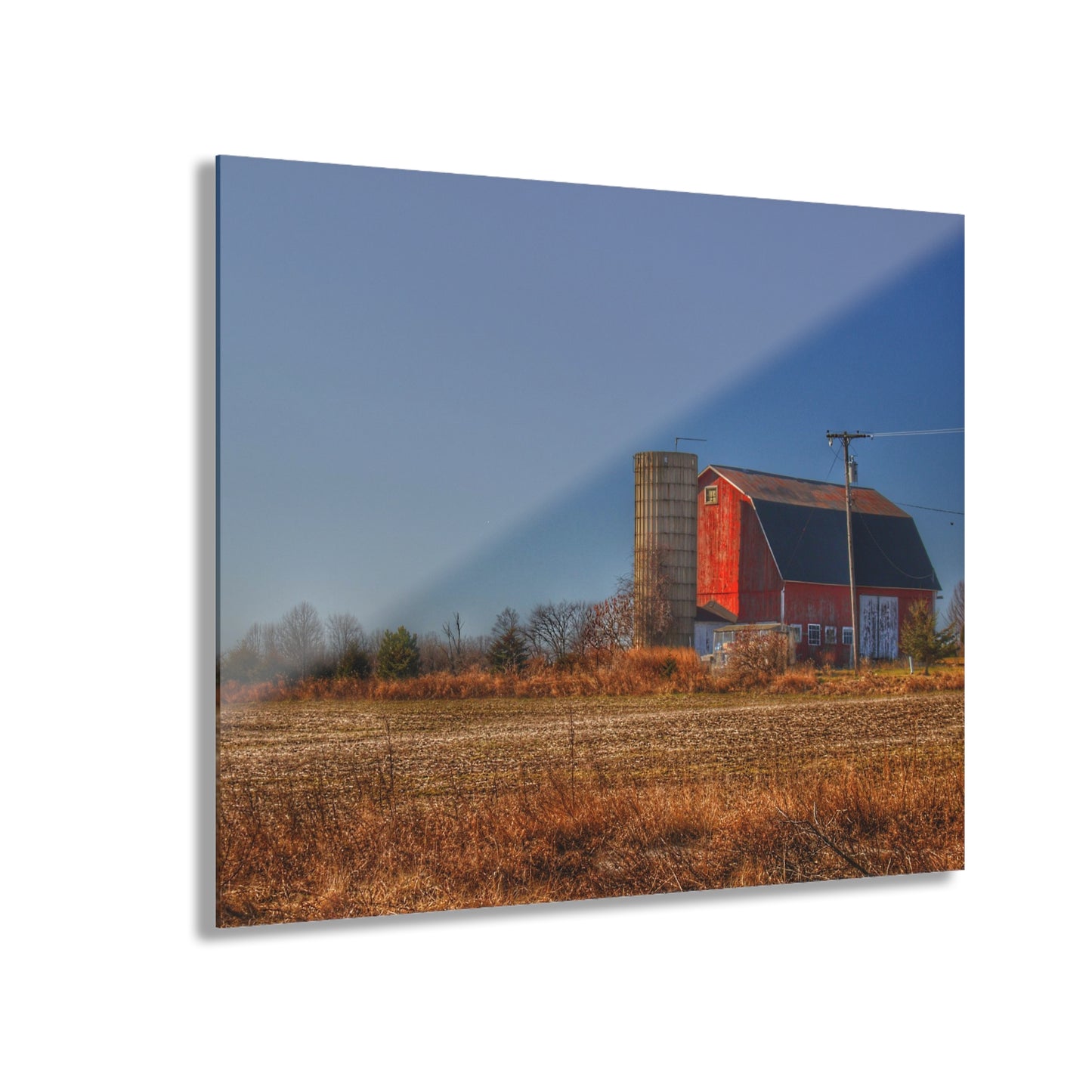 U R There Photography Applegate Road Red Rustic Farmhouse Acrylic Wall Print
