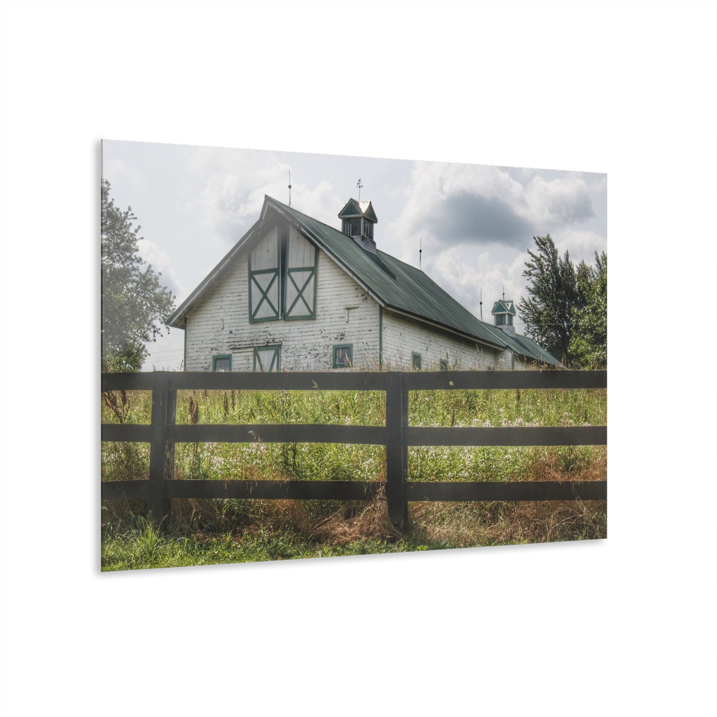 U R There Photography Sutton Road White Rustic Farmhouse Acrylic Wall Print