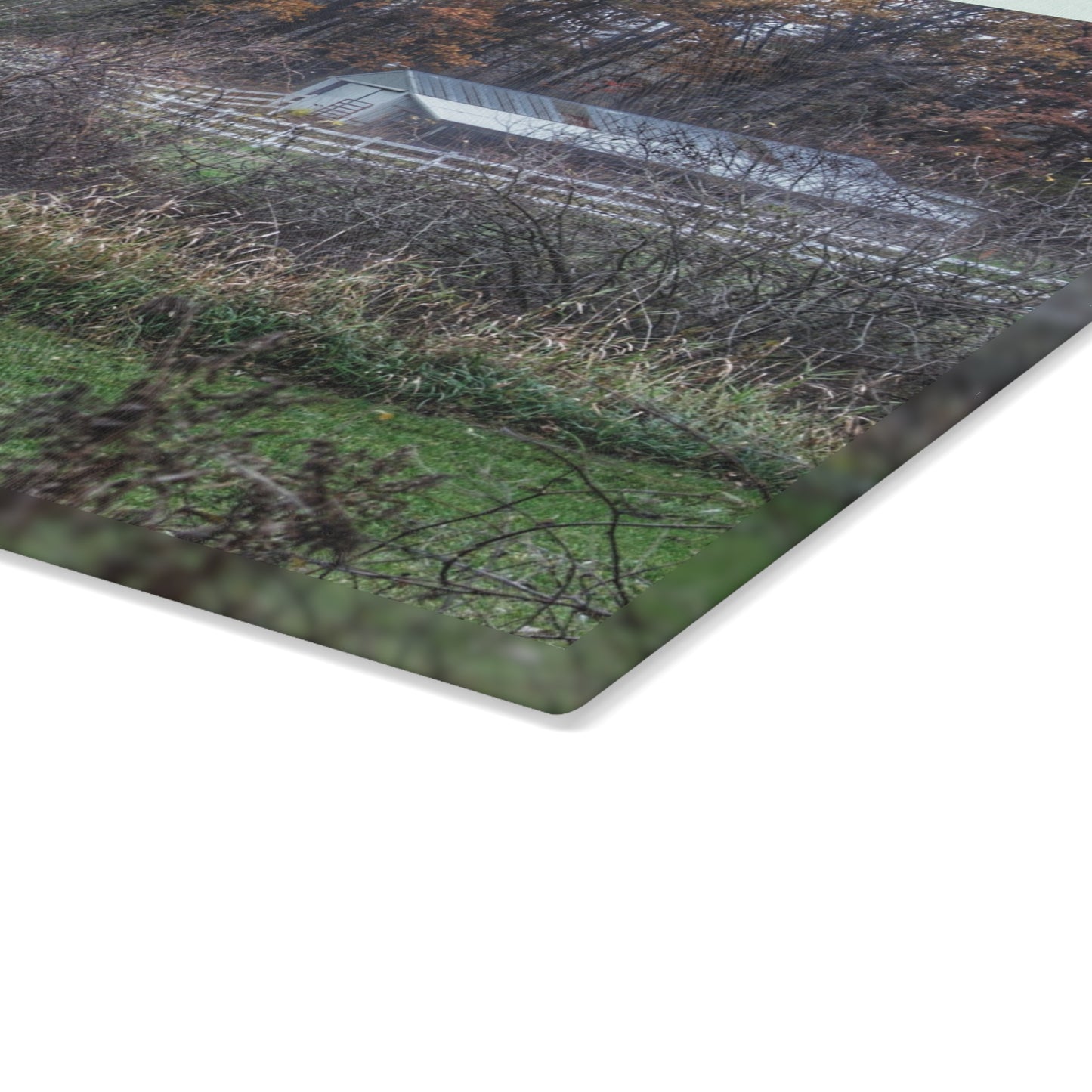 U R There Photography Shifman Road Stable Rustic Farmhouse Tempered-Glass Cutting Board
