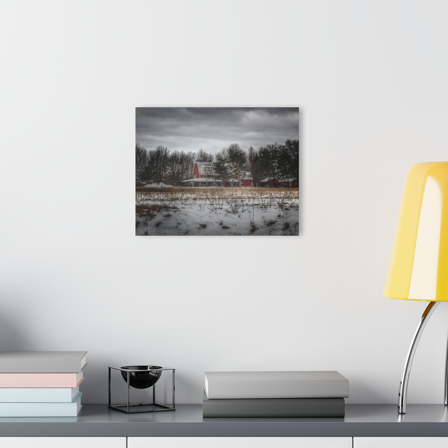 Rustic Farmhouse Wall Print Featuring Across the Field in Thornville