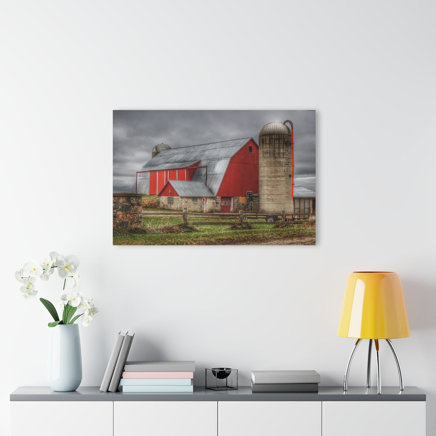 U R There Photography Slattery Roadside Red II Rustic Farmhouse Acrylic Wall Print