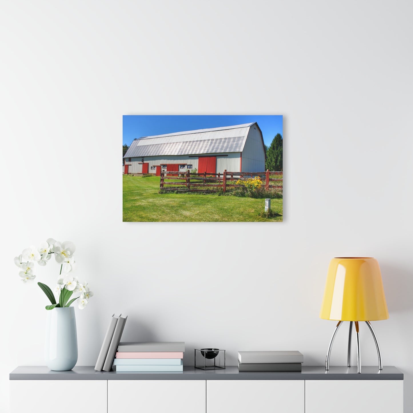 U R There Photography Bishop Road Beyond the Fence Rustic Farmhouse Acrylic Wall Print