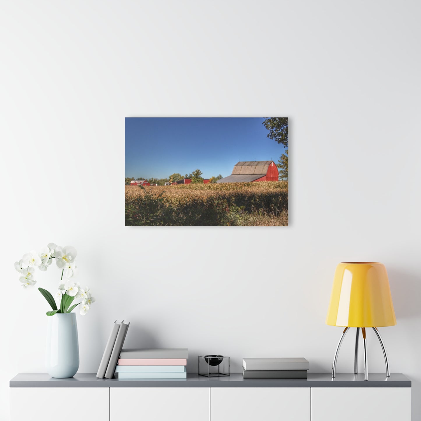 U R There Photography Red Saltbox Barn Rustic Farmhouse Acrylic Wall Print