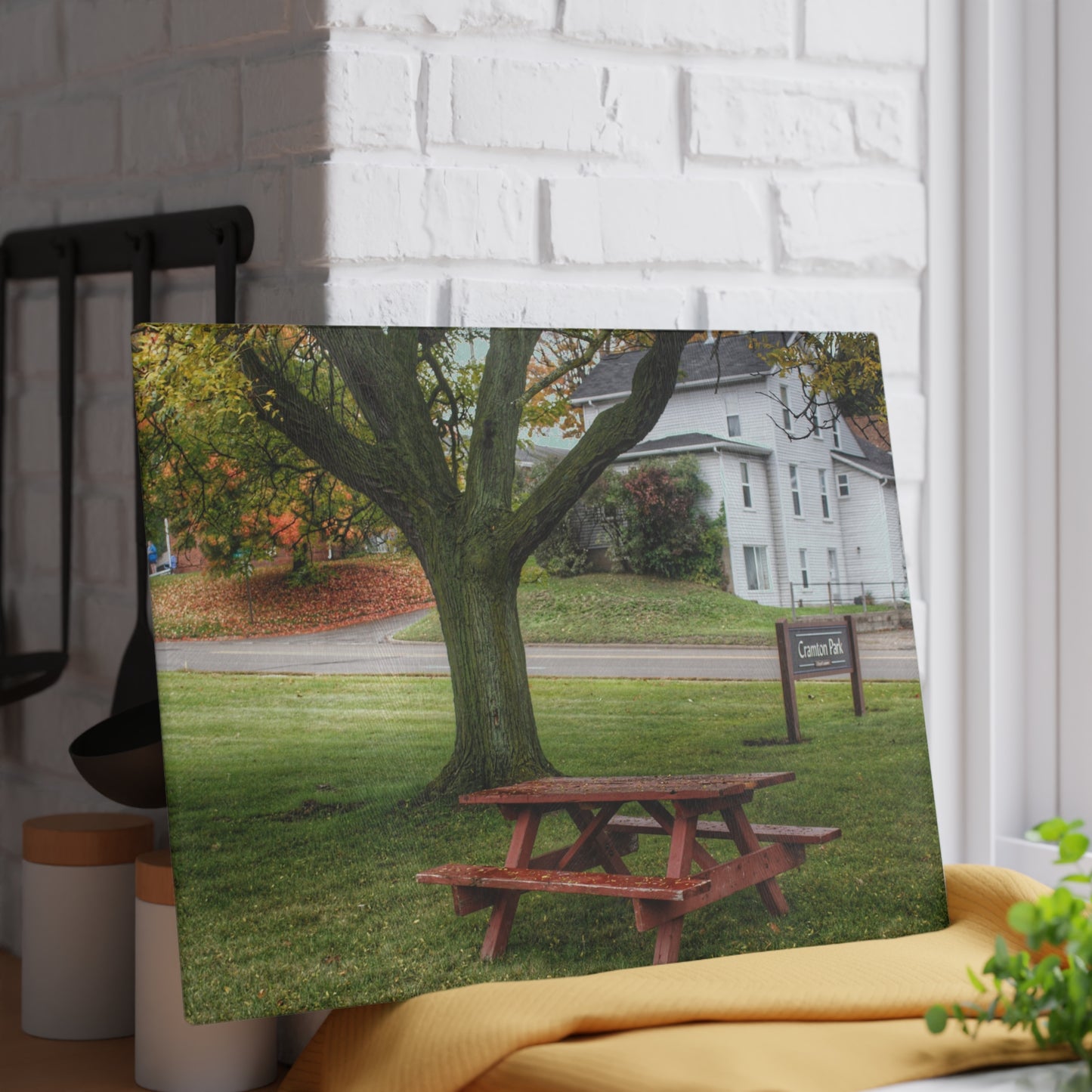 U R There Photography Picnic in the Park Rustic Farmhouse Tempered-Glass Cutting Board