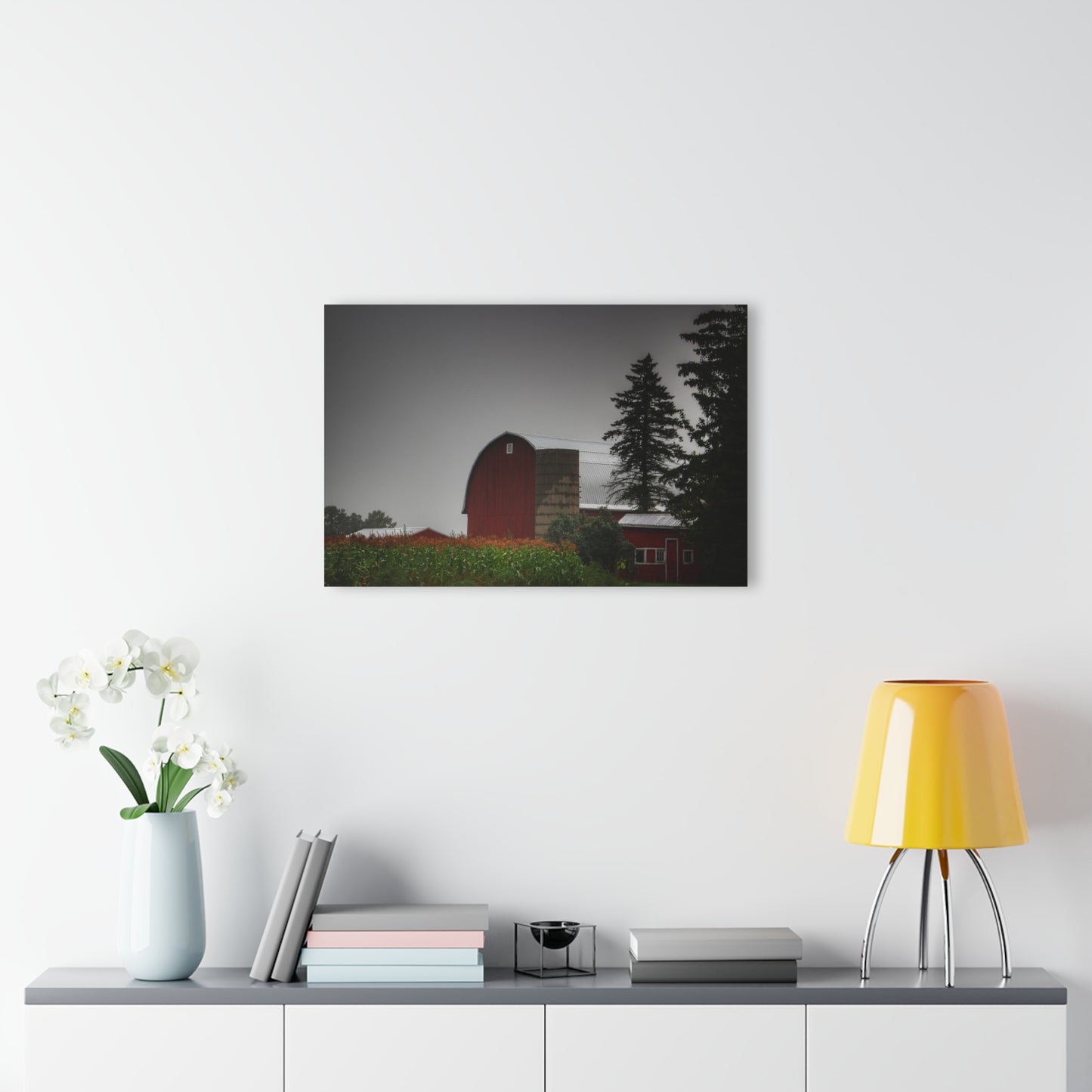 U R There Photography Beyond the Fog on Haines Rustic Farmhouse Acrylic Wall Print