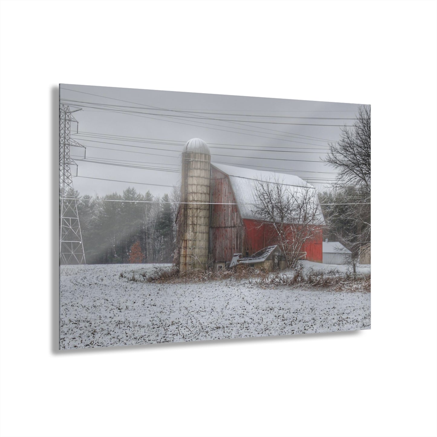 U R There Photography Arbela Road Red Rustic Farmhouse Acrylic Wall Print